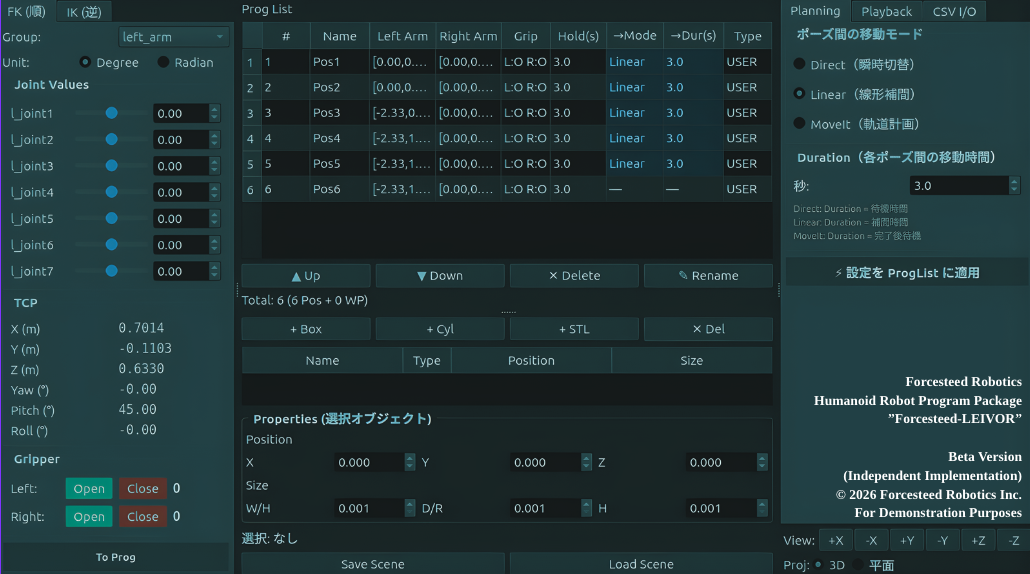 Forcesteed-LEIVOR メインUI