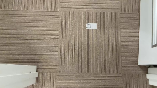 床を映した実際の入力画像。筋の入ったタイルカーペット